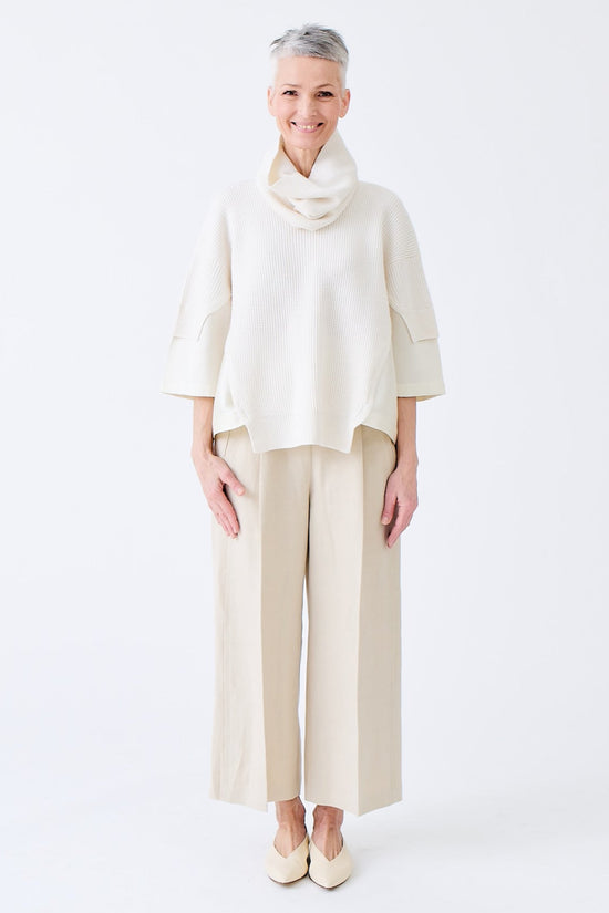 wingate collection kristen off white sweater on female model front