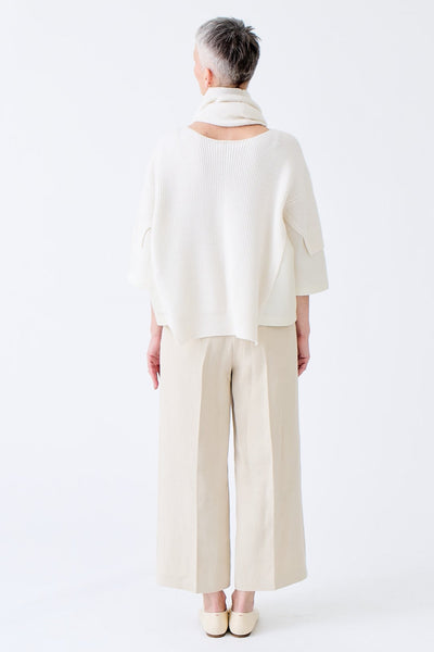 wingate collection kristen off white sweater on female model back