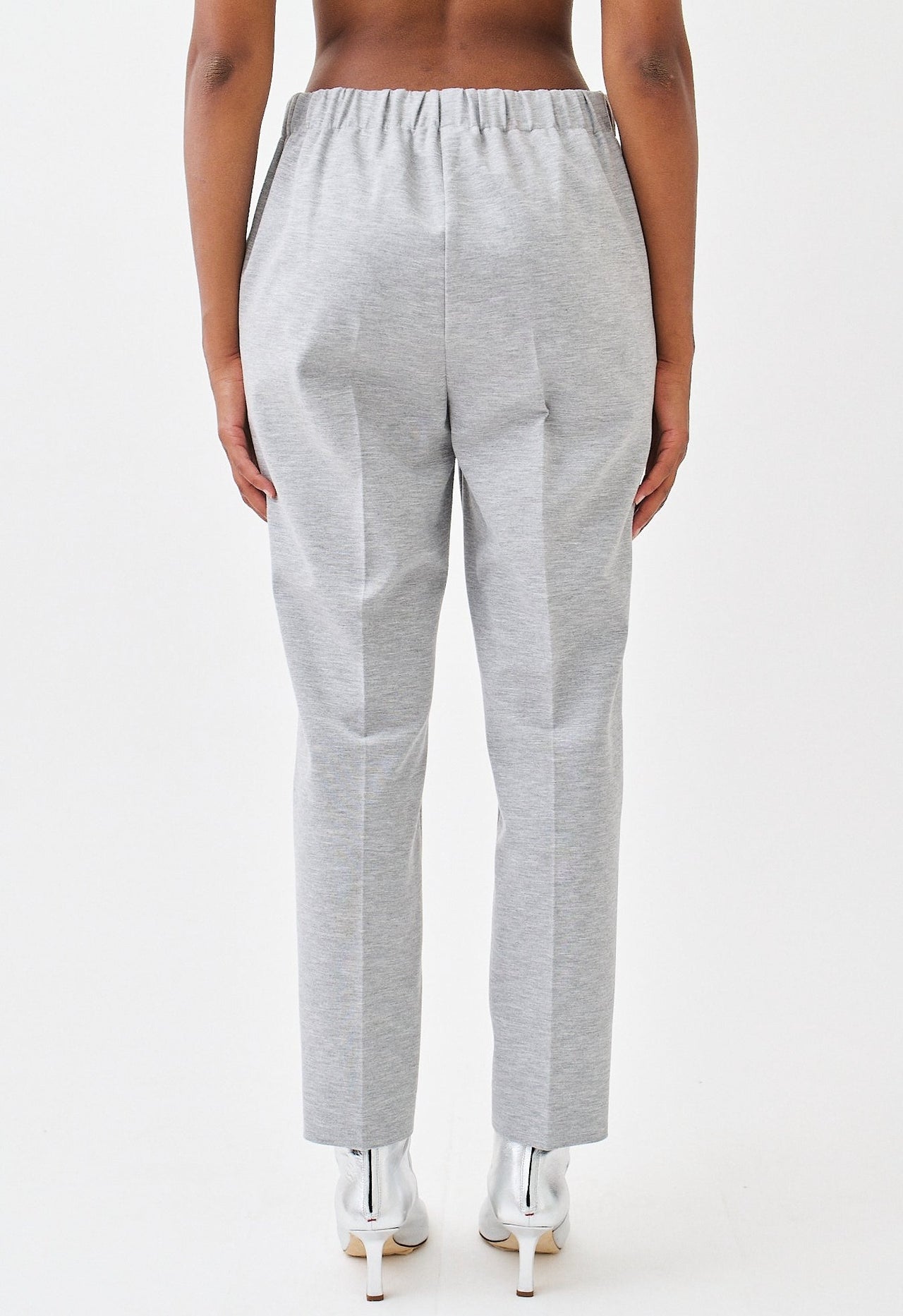 wingate collection penelope grey pants on female model back