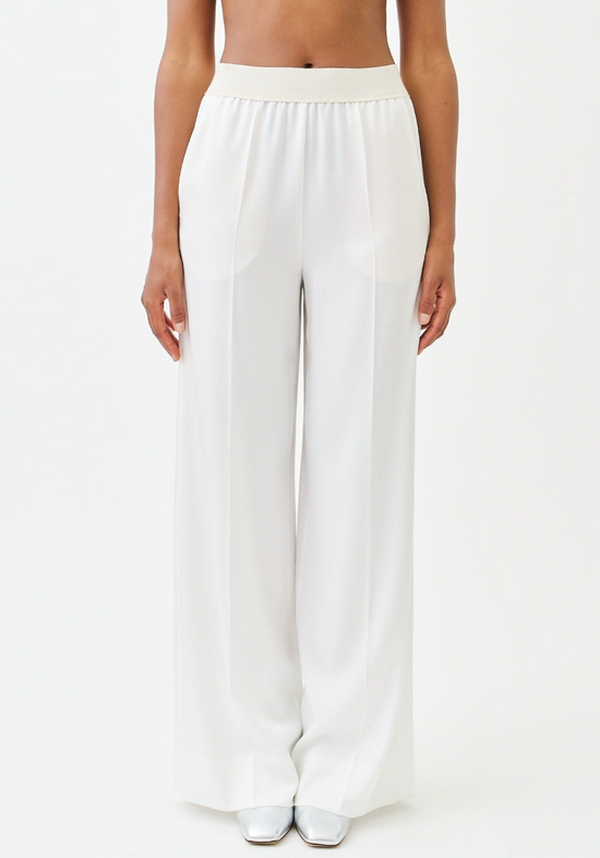 wingate collection pamela white pants on female model front